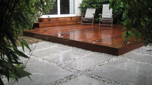 Terrasse en bois exotique