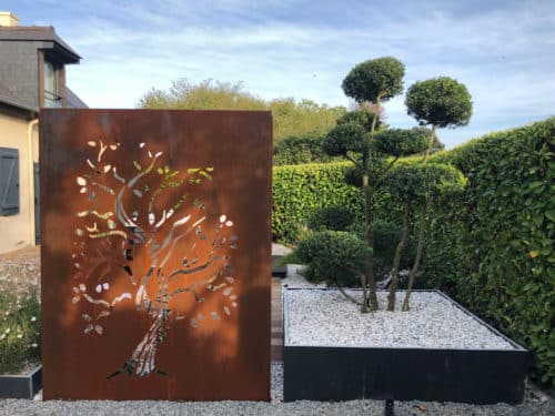 Panneau décor acier corten