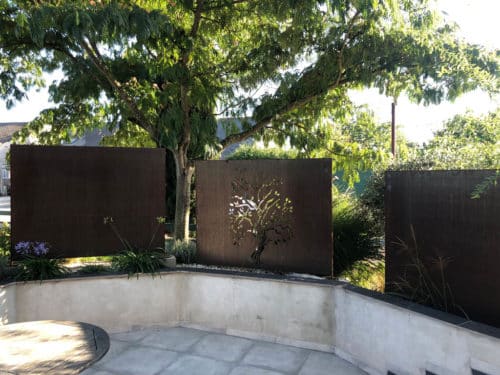 Panneau décor acier corten