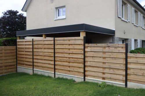 Carport en bois et aluminium
