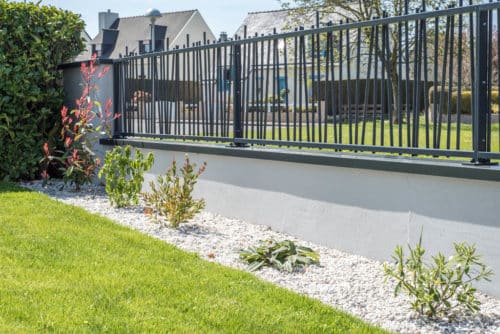 Clôture aluminium barreaudage gris anthracite