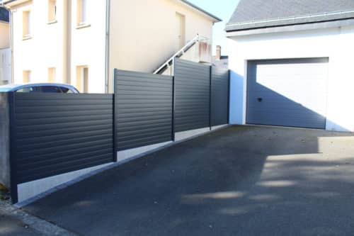 Clôture aluminium gris anthracite