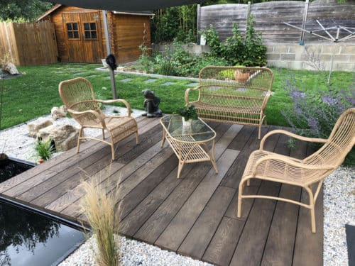 Terrasse en composite minérale