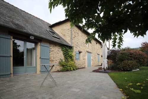 Terrasse pavés béton