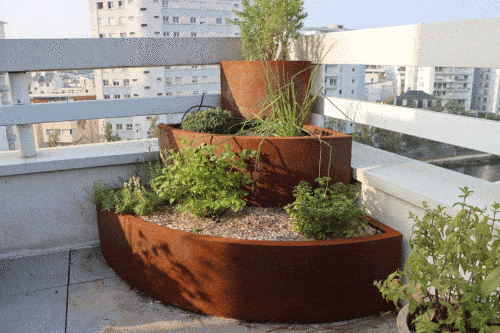 Bac potager acier corten