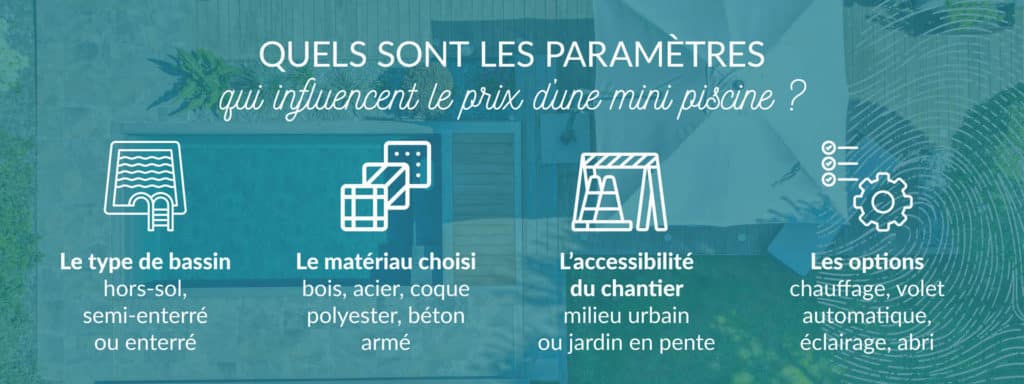 paramètres qui influencent les prix des mini piscines