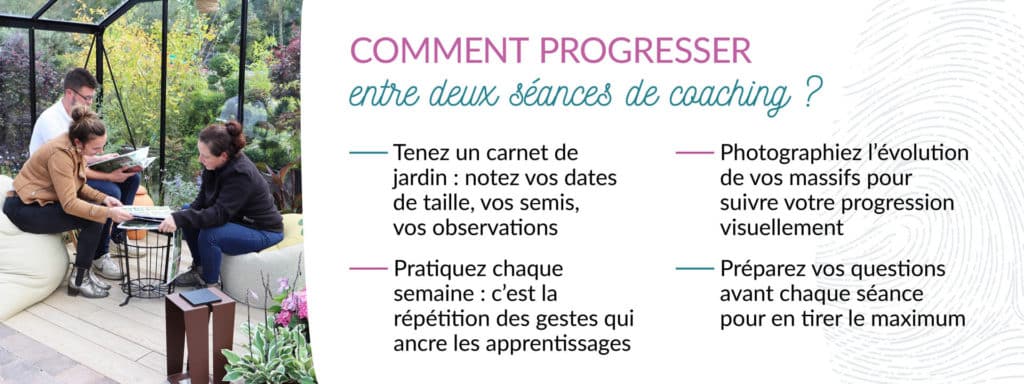 astuces pratiquer entre deux séances coaching jardinage