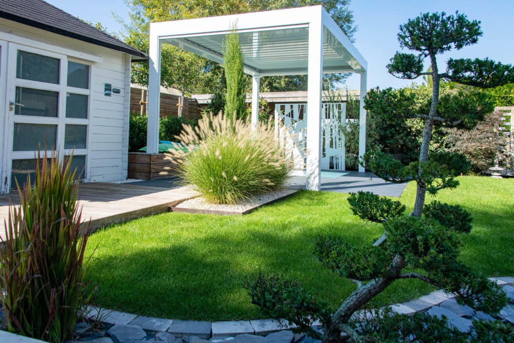 pergola alu thermolaquée autoportante jardin paysagiste